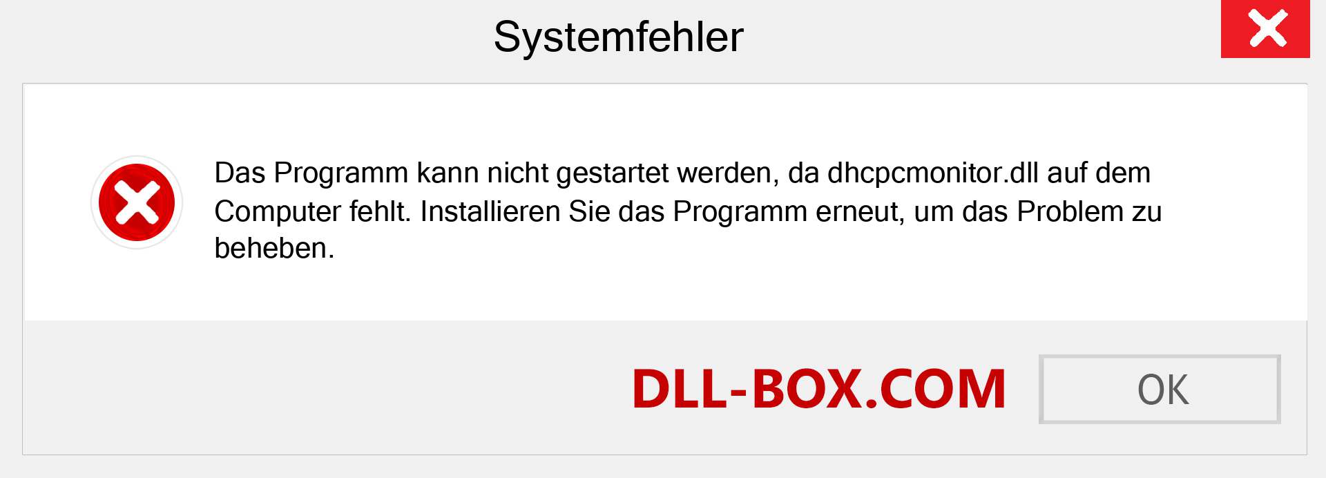 dhcpcmonitor.dll-Datei fehlt?. Download für Windows 7, 8, 10 - Fix dhcpcmonitor dll Missing Error unter Windows, Fotos, Bildern