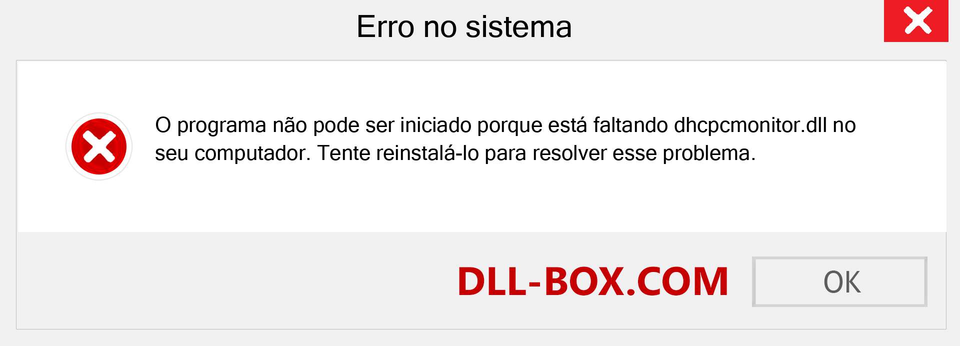 Arquivo dhcpcmonitor.dll ausente ?. Download para Windows 7, 8, 10 - Correção de erro ausente dhcpcmonitor dll no Windows, fotos, imagens