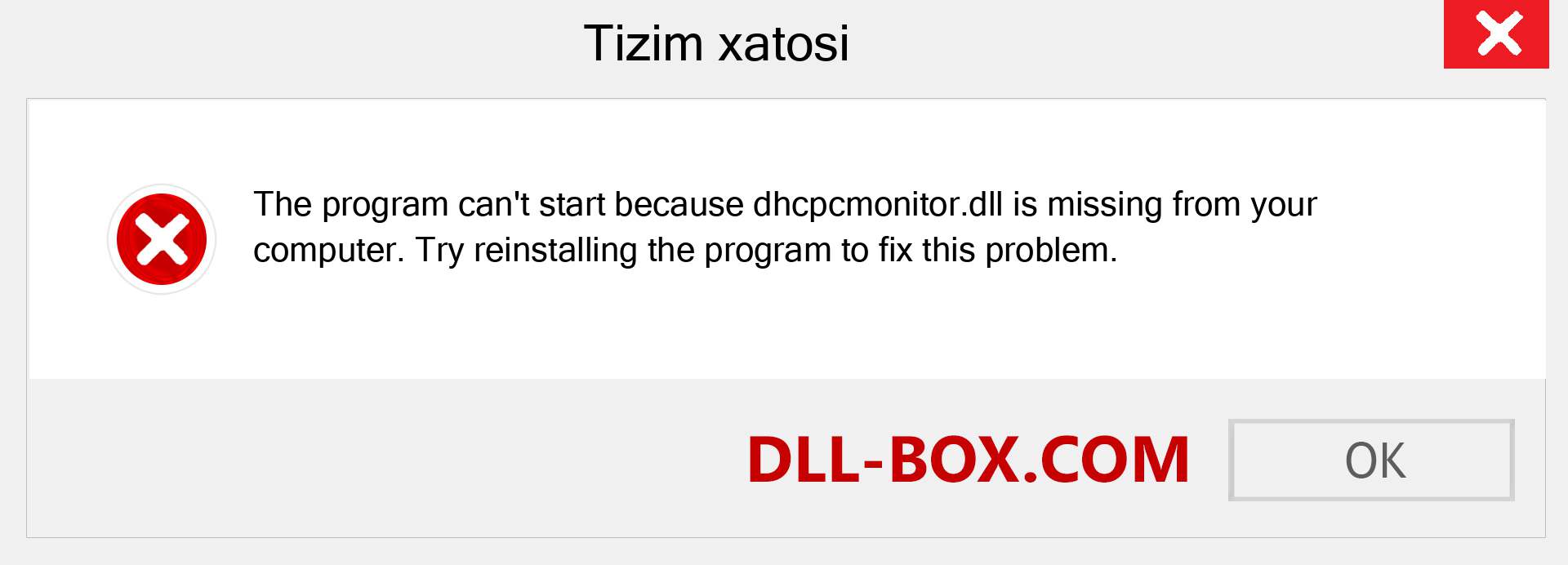 dhcpcmonitor.dll fayli yo'qolganmi?. Windows 7, 8, 10 uchun yuklab olish - Windowsda dhcpcmonitor dll etishmayotgan xatoni tuzating, rasmlar, rasmlar